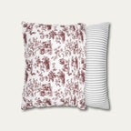 Shih tzu Burgundy French Toile Pillow