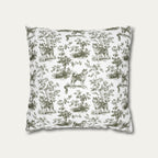 Akita Sage Green French Toile Pillow