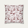 Alaskan Malamute Burgundy French Toile Pillow