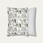 Westie Sage Green French Toile Pillow