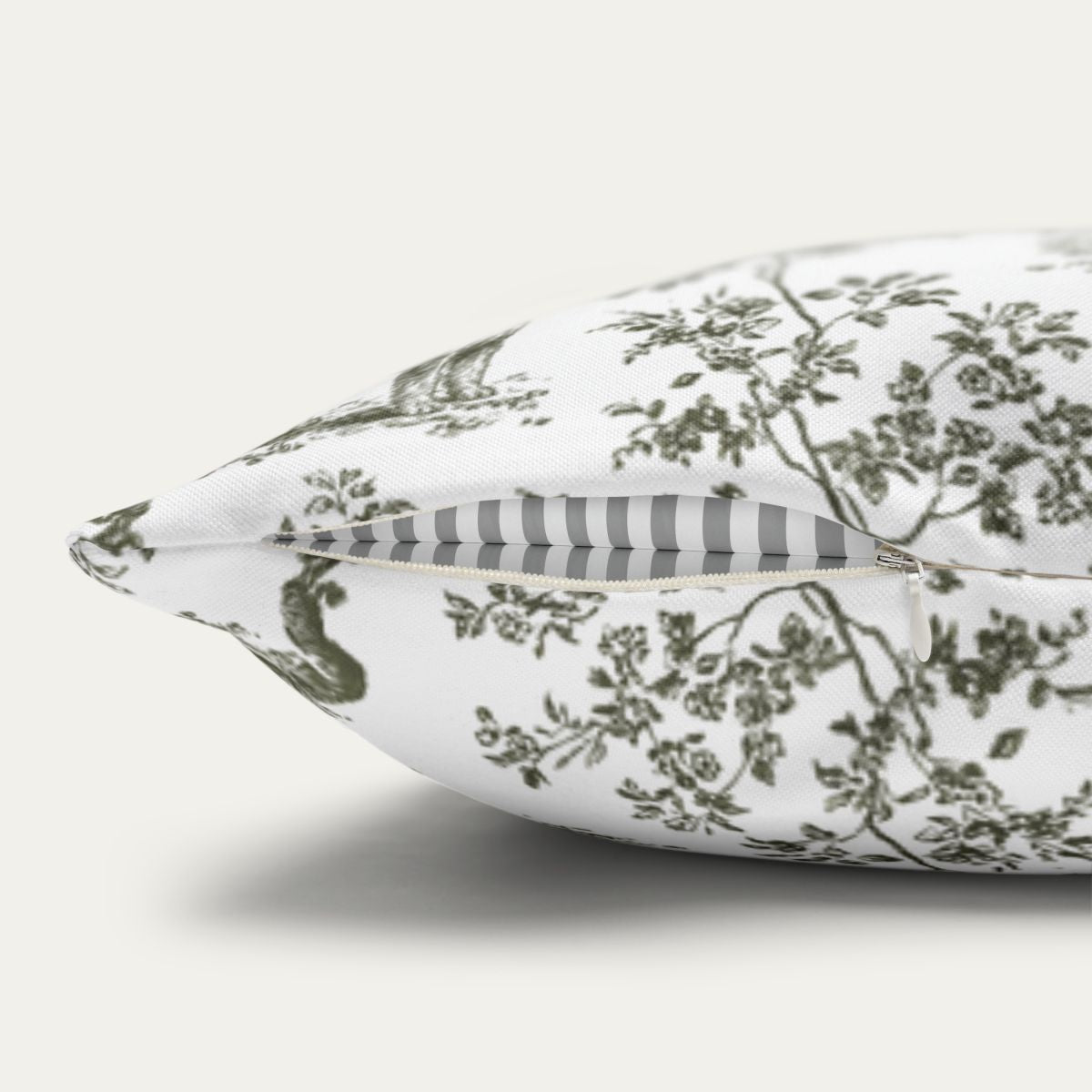 Schnauzer Sage Green French Toile Pillow