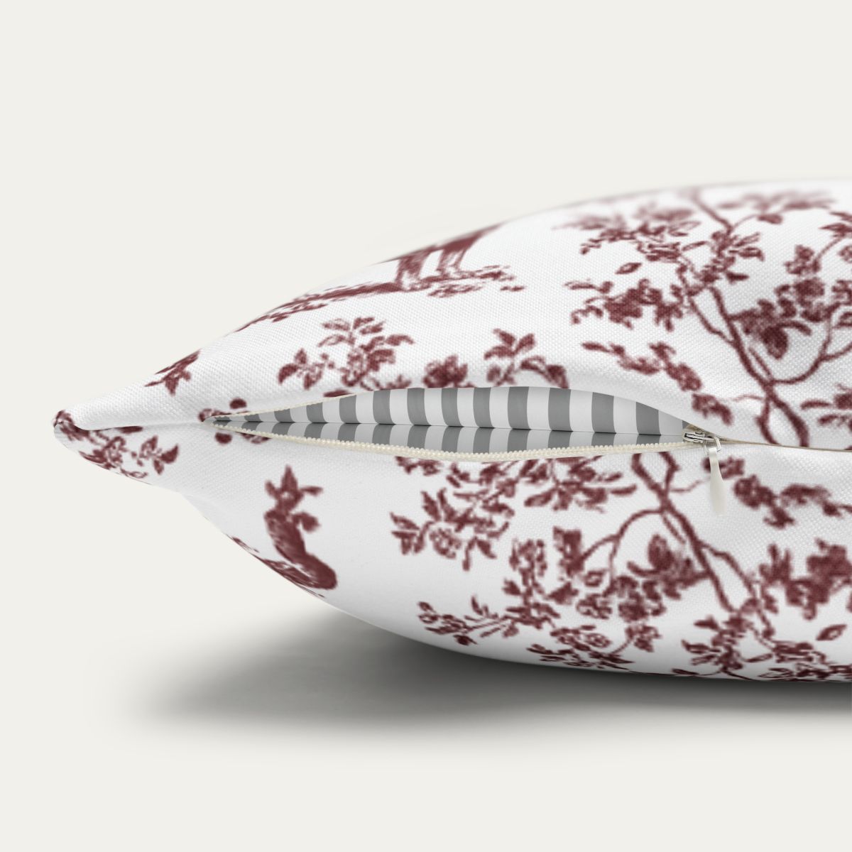 Rottweiler Burgundy French Toile Pillow