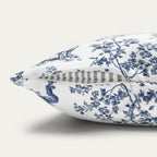 French Bulldog Blue French Toile Pillow