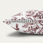 English Springer Spaniel Burgundy French Toile Pillow