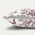 Akita Burgundy French Toile Pillow