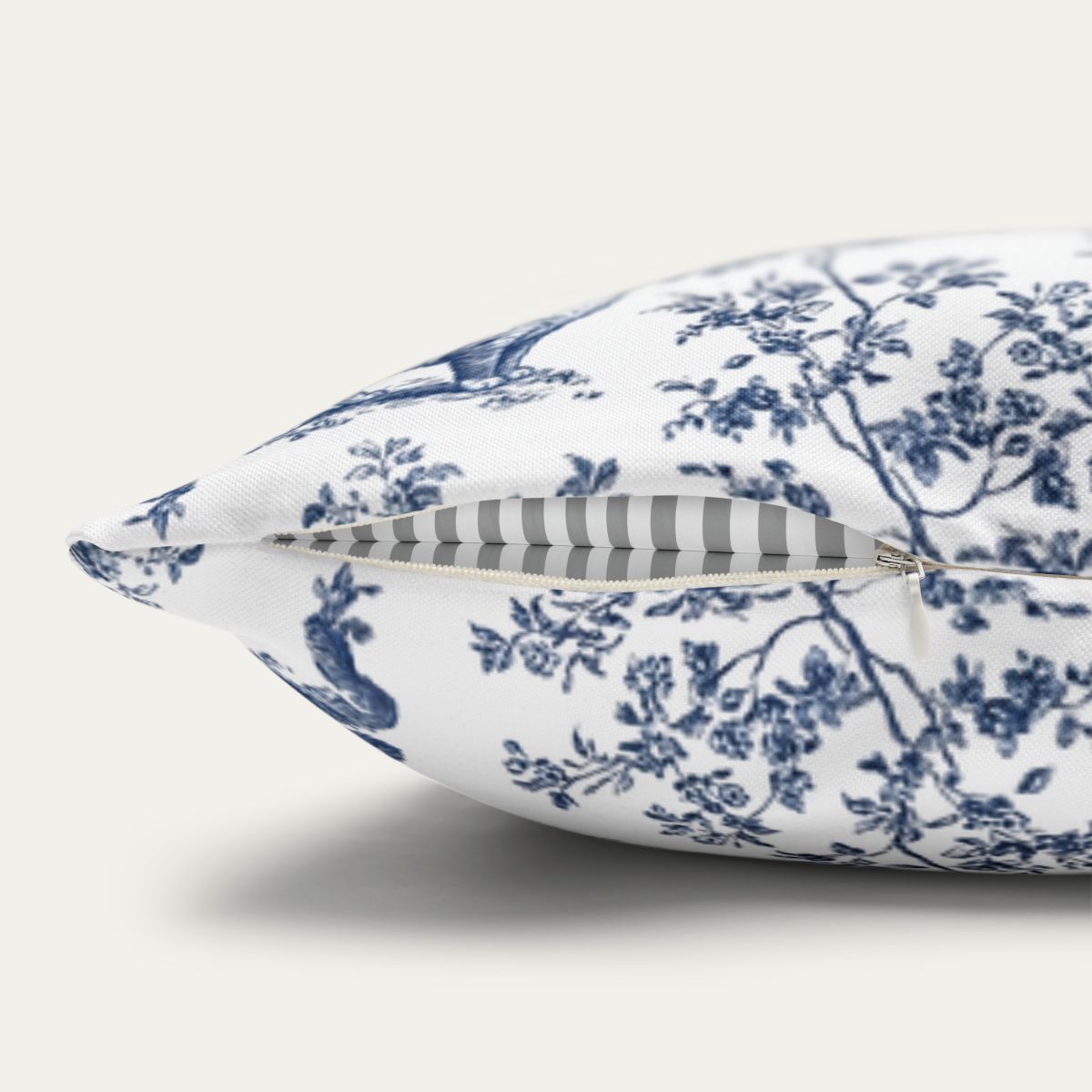 Ragdoll Cat Blue French Toile Pillow