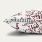 Shih tzu Burgundy French Toile Pillow