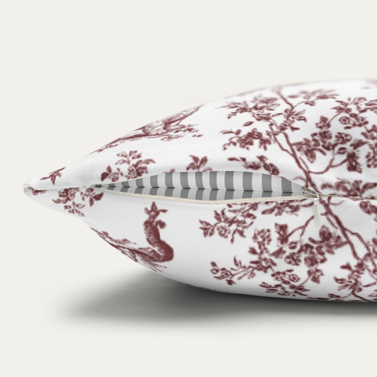Shih tzu Burgundy French Toile Pillow