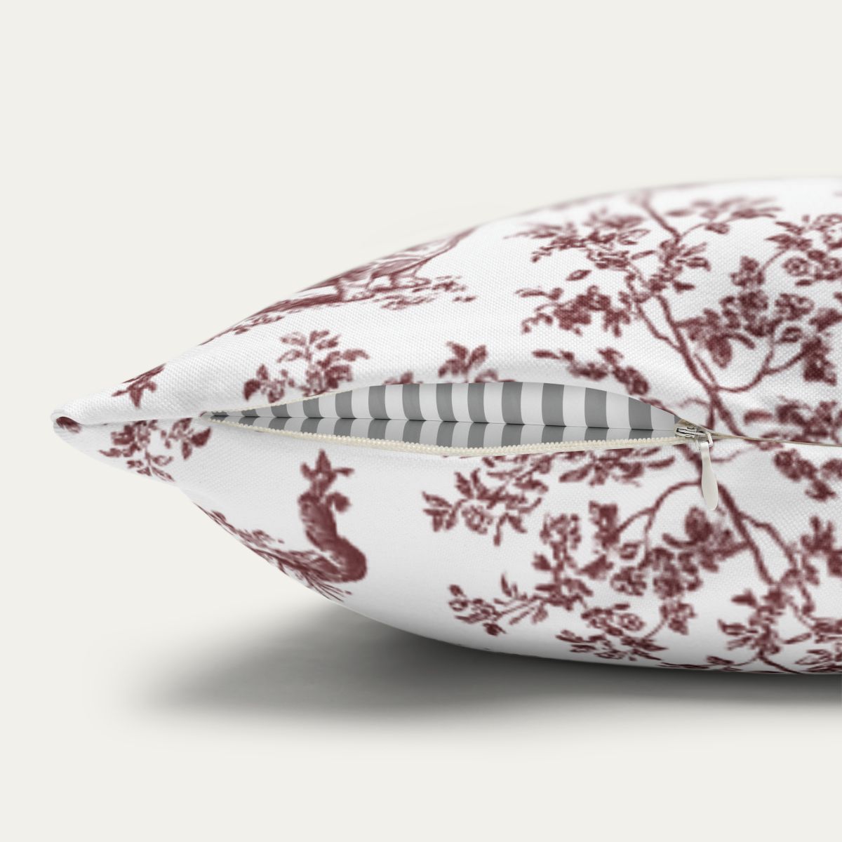 Corgi Burgundy French Toile Pillow