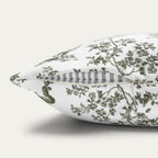 Pomeranian Sage Green French Toile Pillow