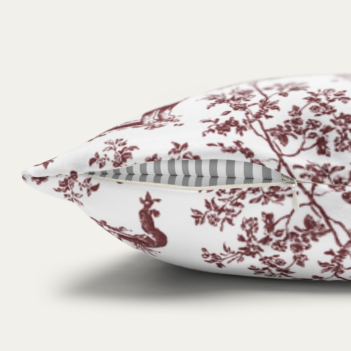 Bull Terrier Burgundy French Toile Pillow