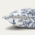 Chihuahua Longhaired Blue French Toile Pillow