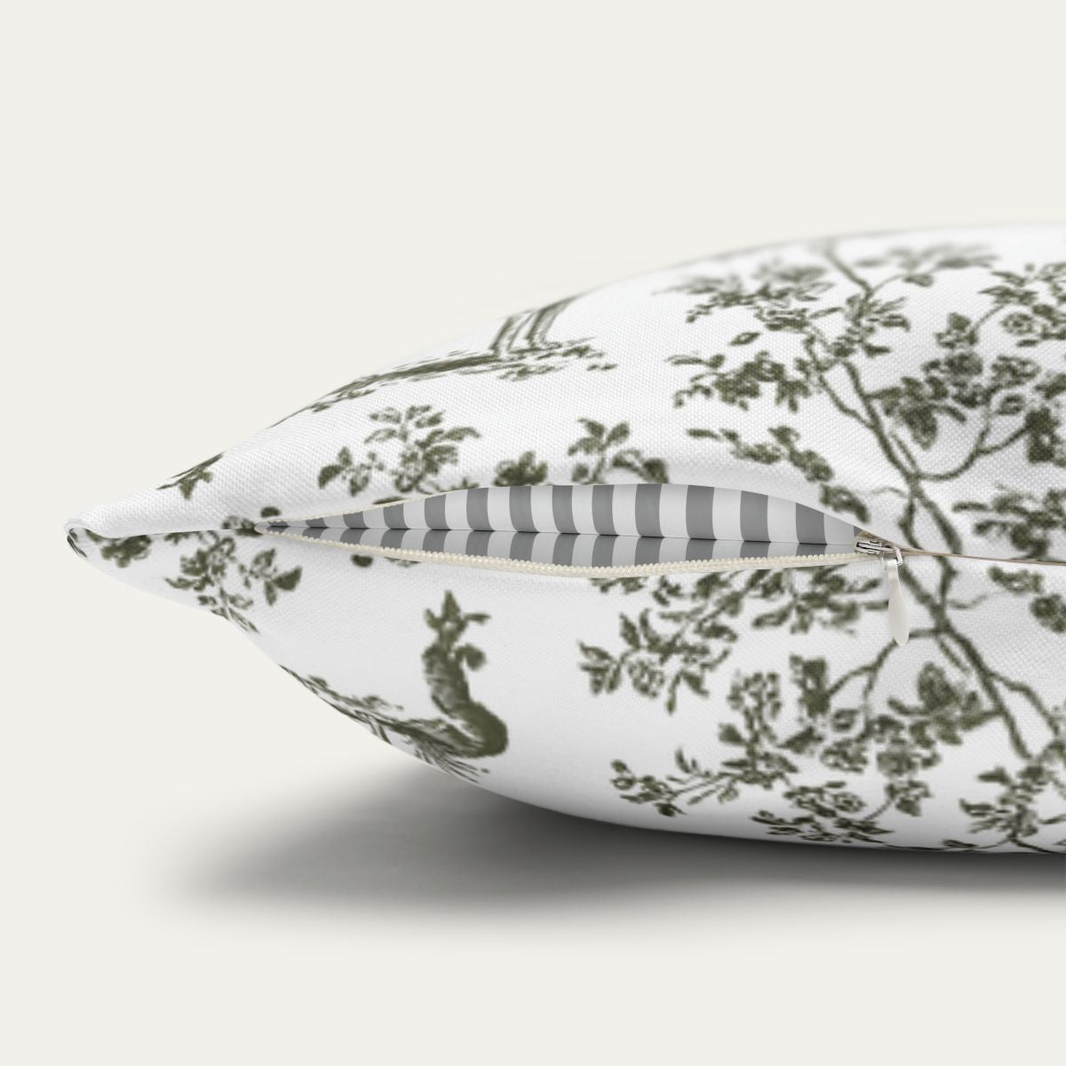 Whippet Sage Green French Toile Pillow