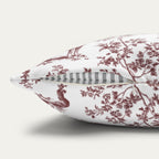 Boxer Burgundy French Toile Pillow