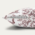 Scottish Fold Cat Burgundy French Toile Pillow
