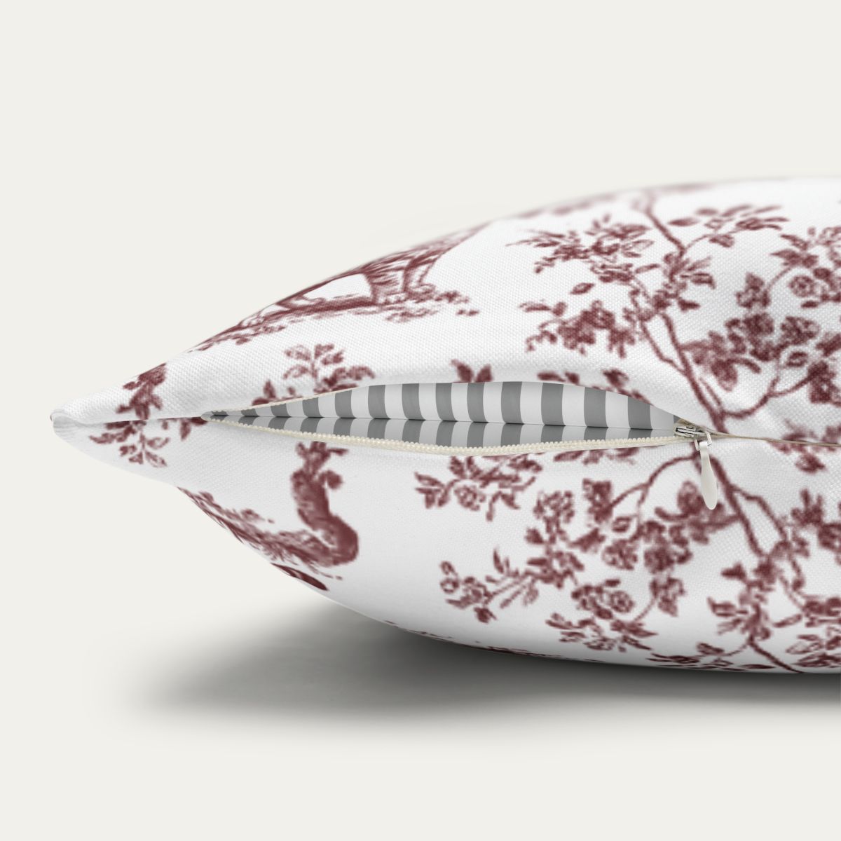 Scottish Fold Cat Burgundy French Toile Pillow