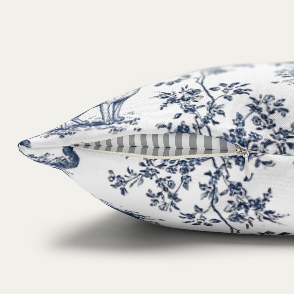 Sphynx Cat Blue French Toile Pillow
