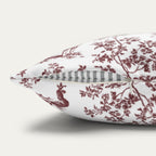 Boston Terrier Burgundy French Toile Pillow