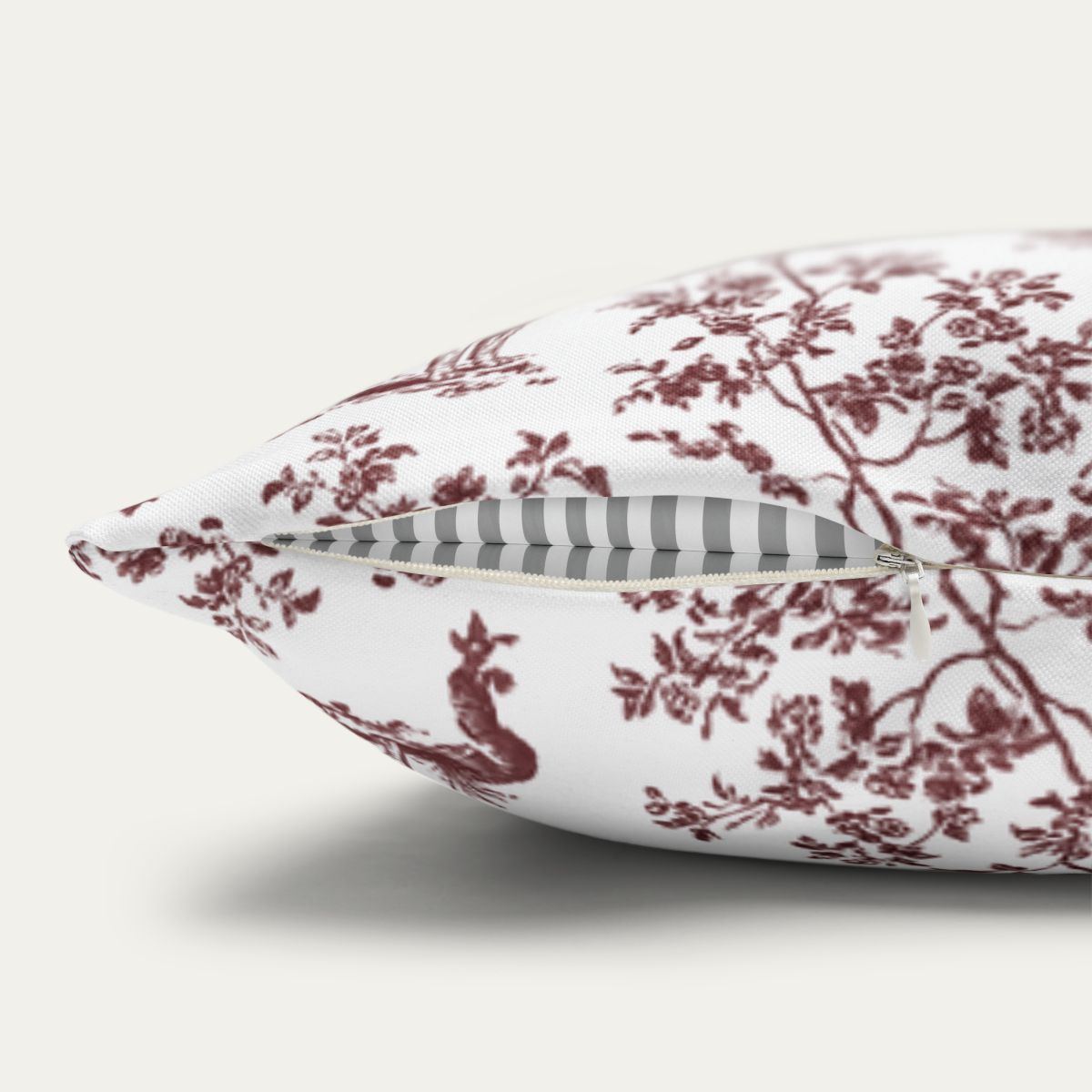 Shar Pei Burgundy French Toile Pillow