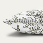 Shiba Inu Sage Green French Toile Pillow
