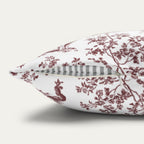 Great pyrenees Burgundy French Toile Pillow