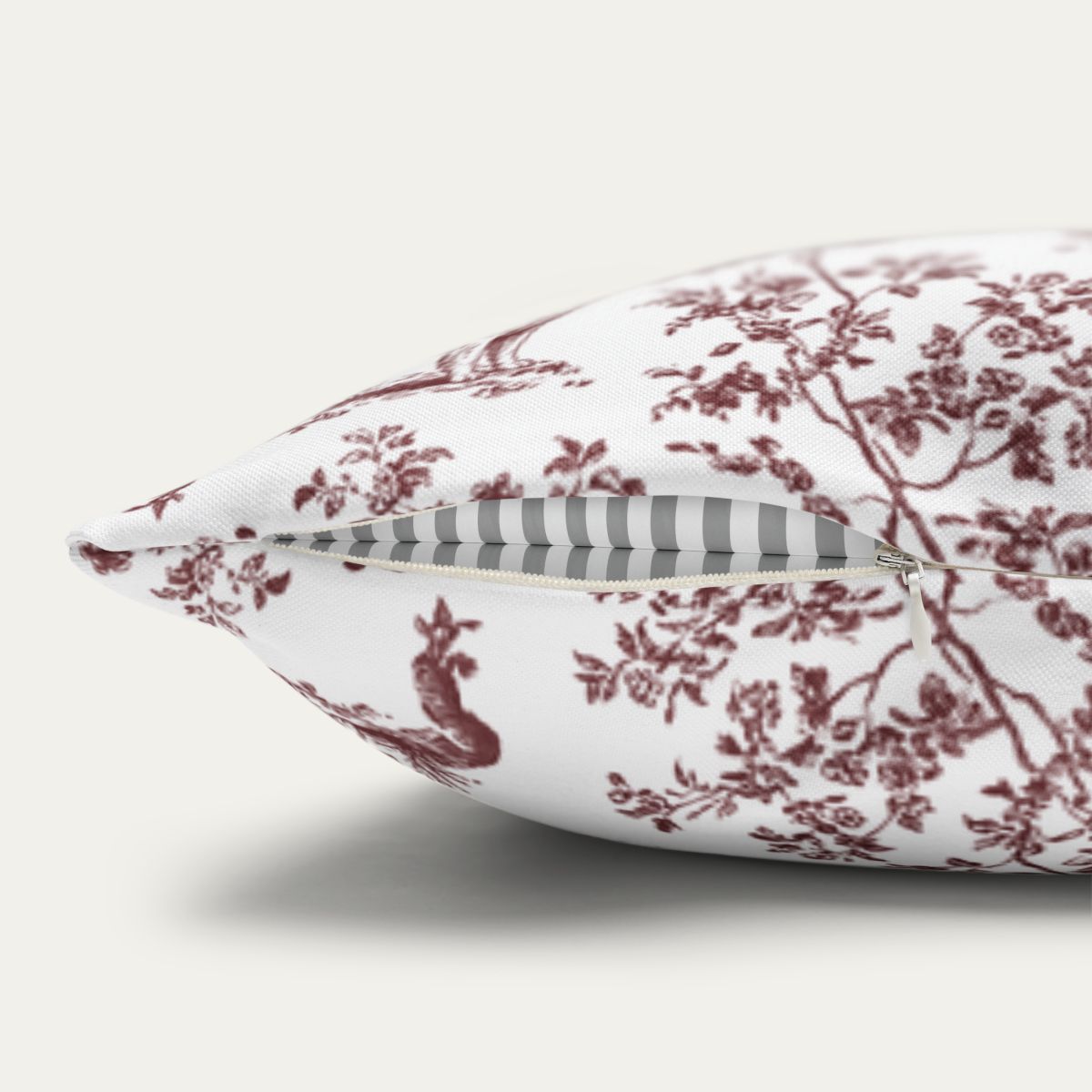 Great pyrenees Burgundy French Toile Pillow