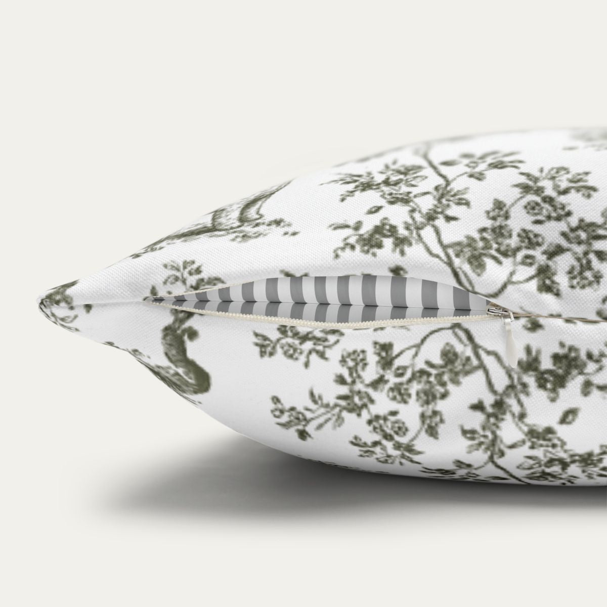 Bichon Frise Sage Green French Toile Pillow