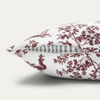 Sloughi Burgundy French Toile Pillow
