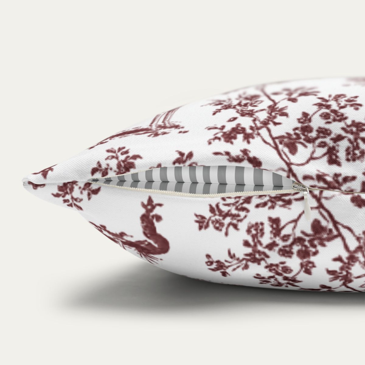 Sloughi Burgundy French Toile Pillow