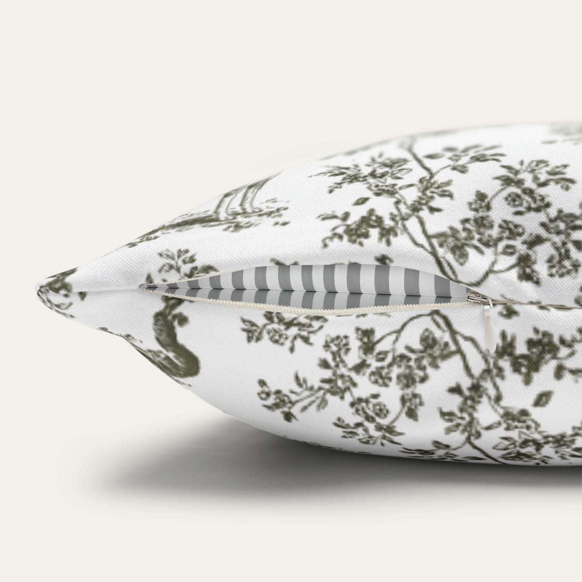 Basenji Sage Green French Toile Pillow