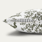 Toy Fox Terrier Sage Green French Toile Pillow