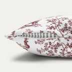 Tabby Cat Burgundy French Toile Pillow