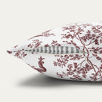 Shiba inu Burgundy French Toile Pillow