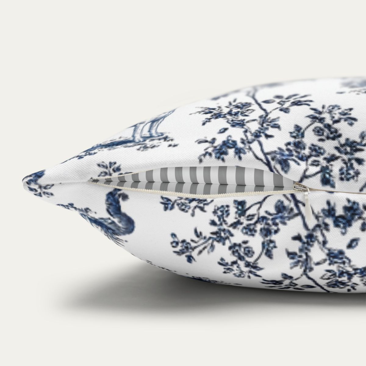 Toy Fox Terrier Blue French Toile Pillow