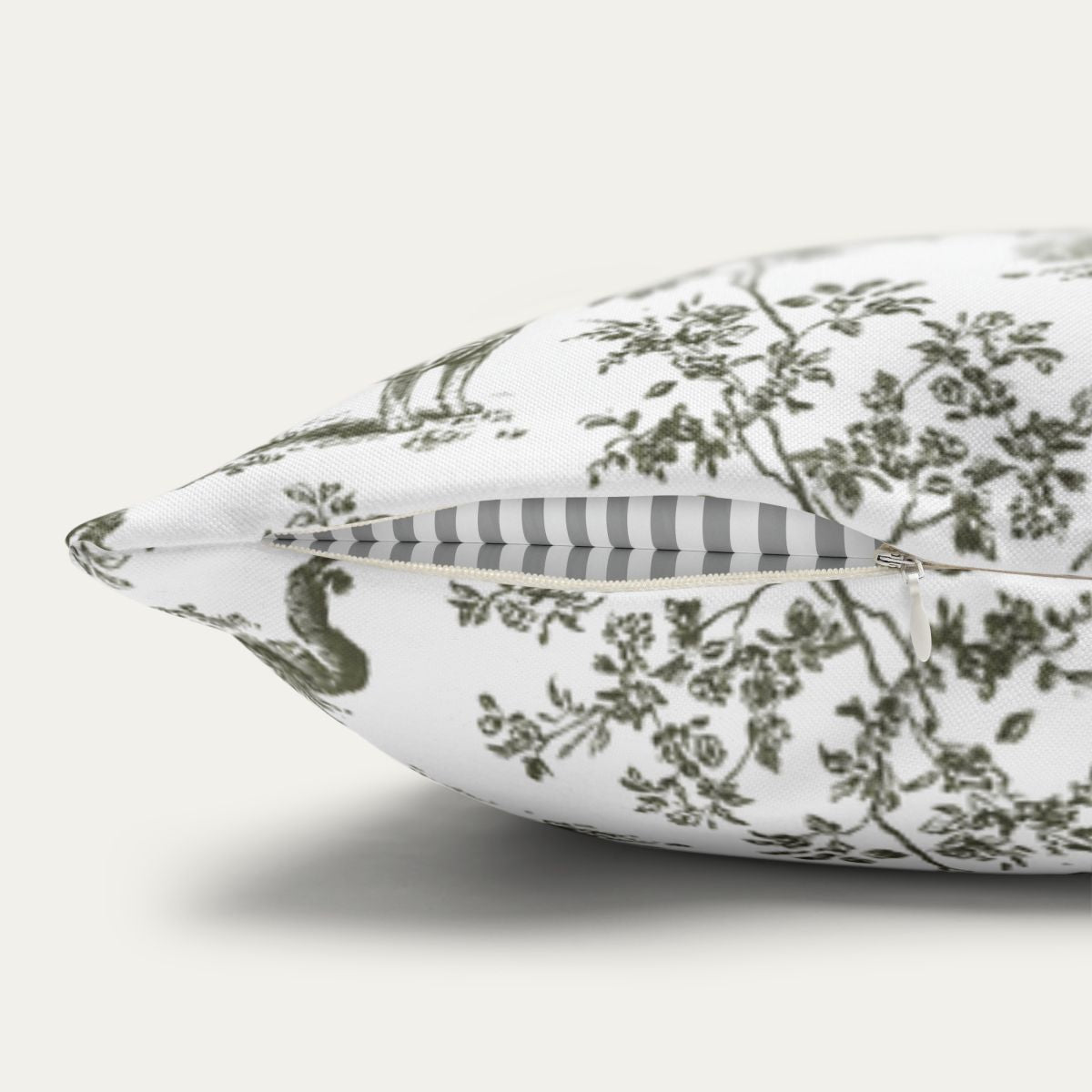 Australian Cattle Dog Sage Green French Toile Pillow