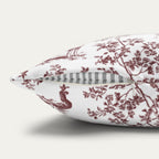 Basenji Burgundy French Toile Pillow