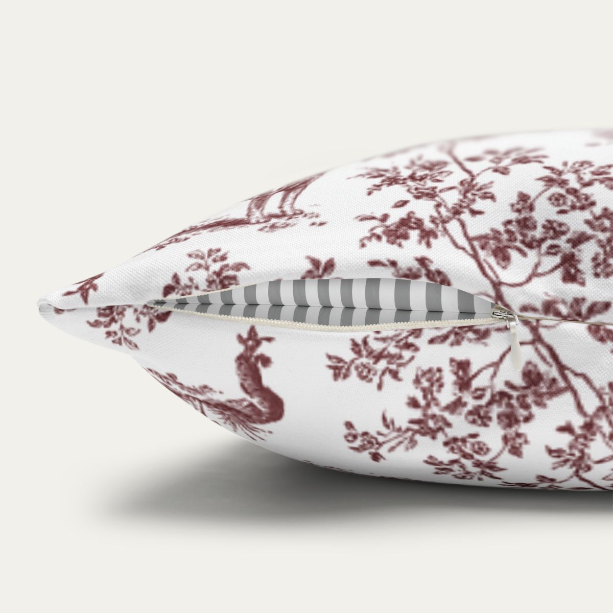 Australian Cattle Dog Burgundy French Toile Pillow