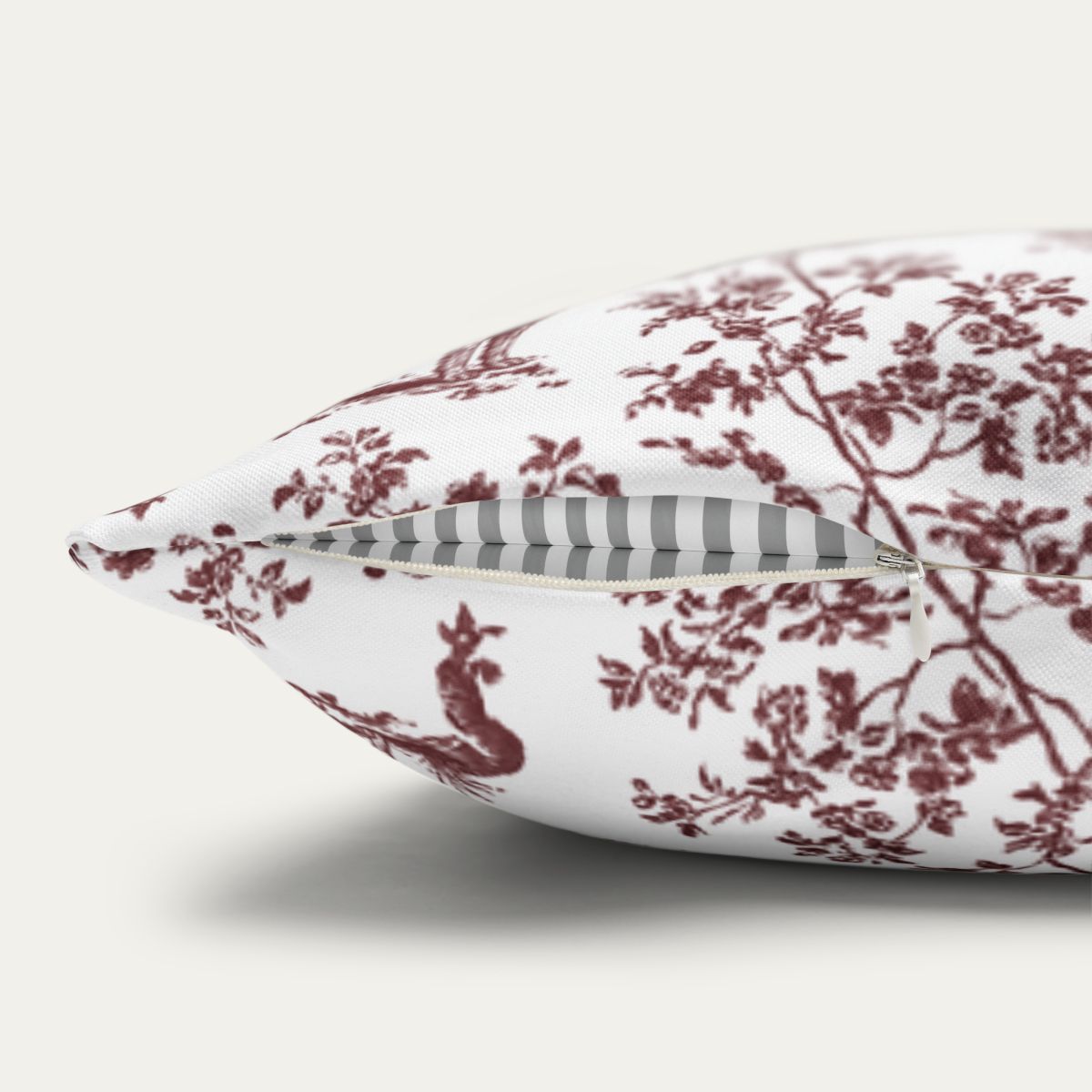 Wirehaired Pointing Griffon Burgundy French Toile Pillow