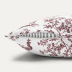 Beagle Burgundy French Toile Pillow