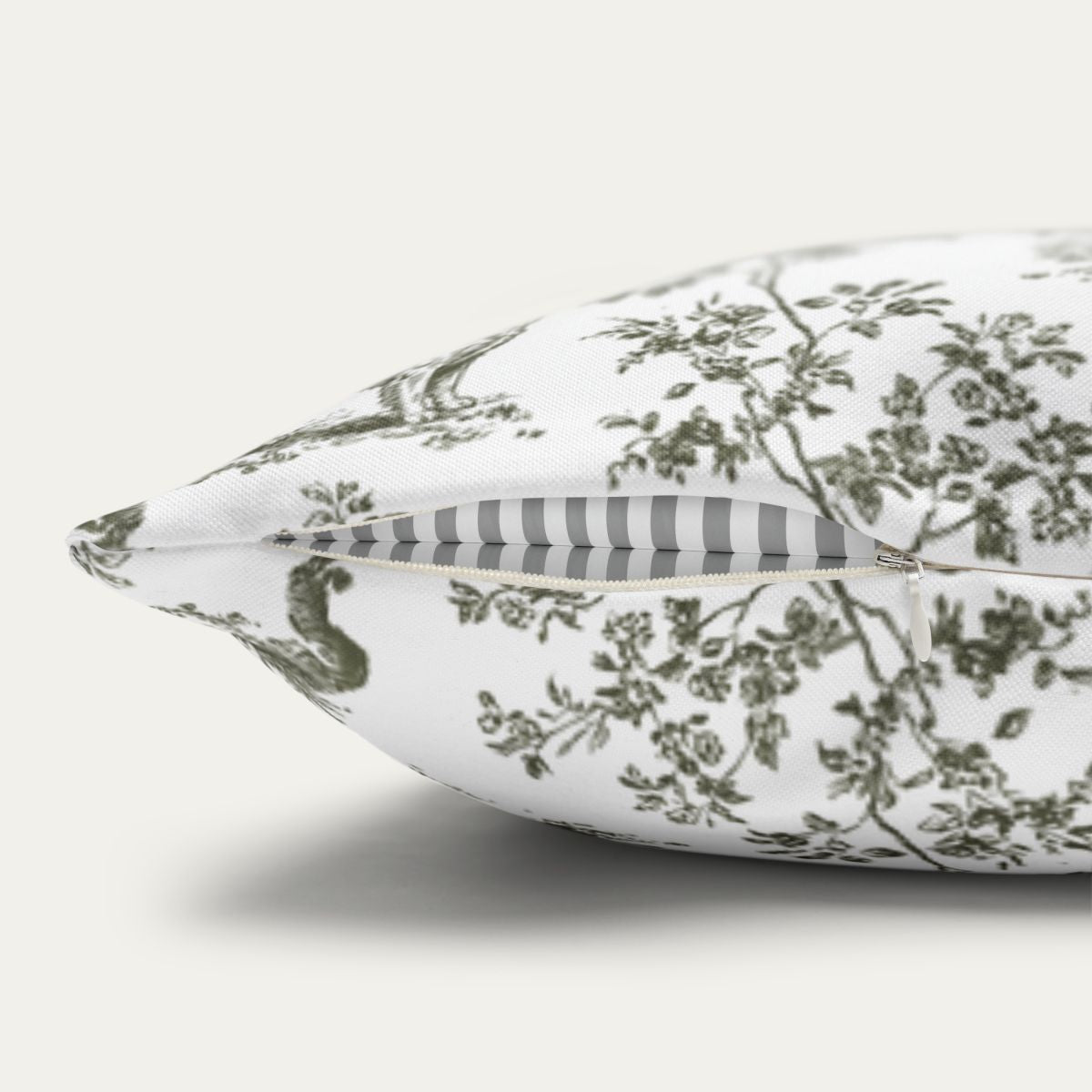 Golden Retriever Sage Green French Toile Pillow