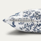 Bernedoodle Blue French Toile Pillow