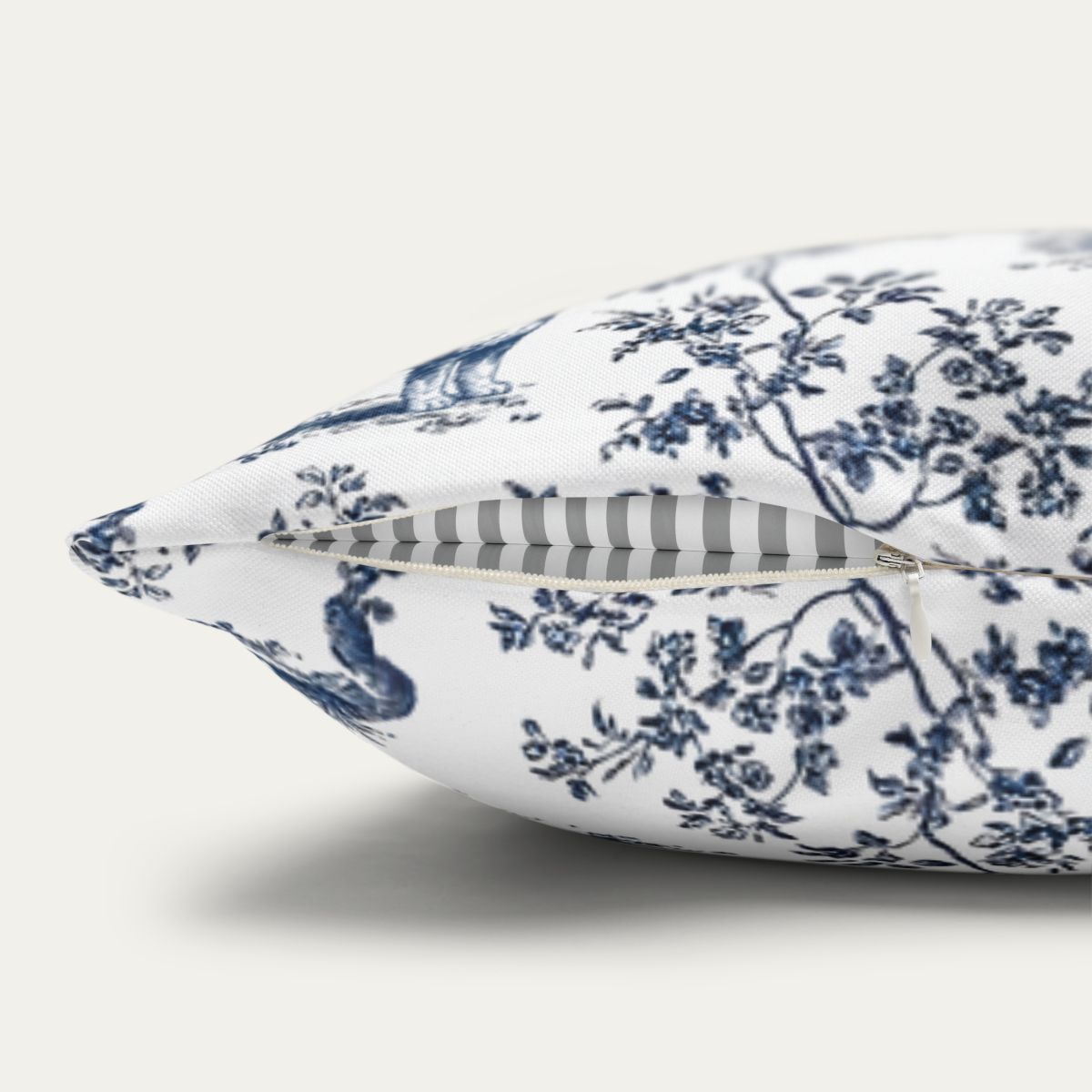 Bernedoodle Blue French Toile Pillow