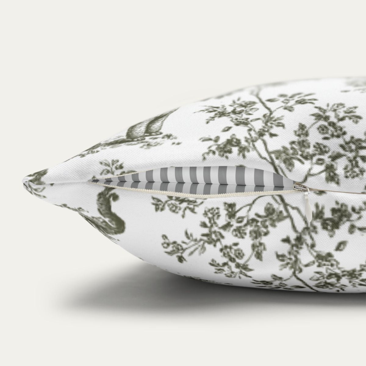 Poodle Sage Green French Toile Pillow