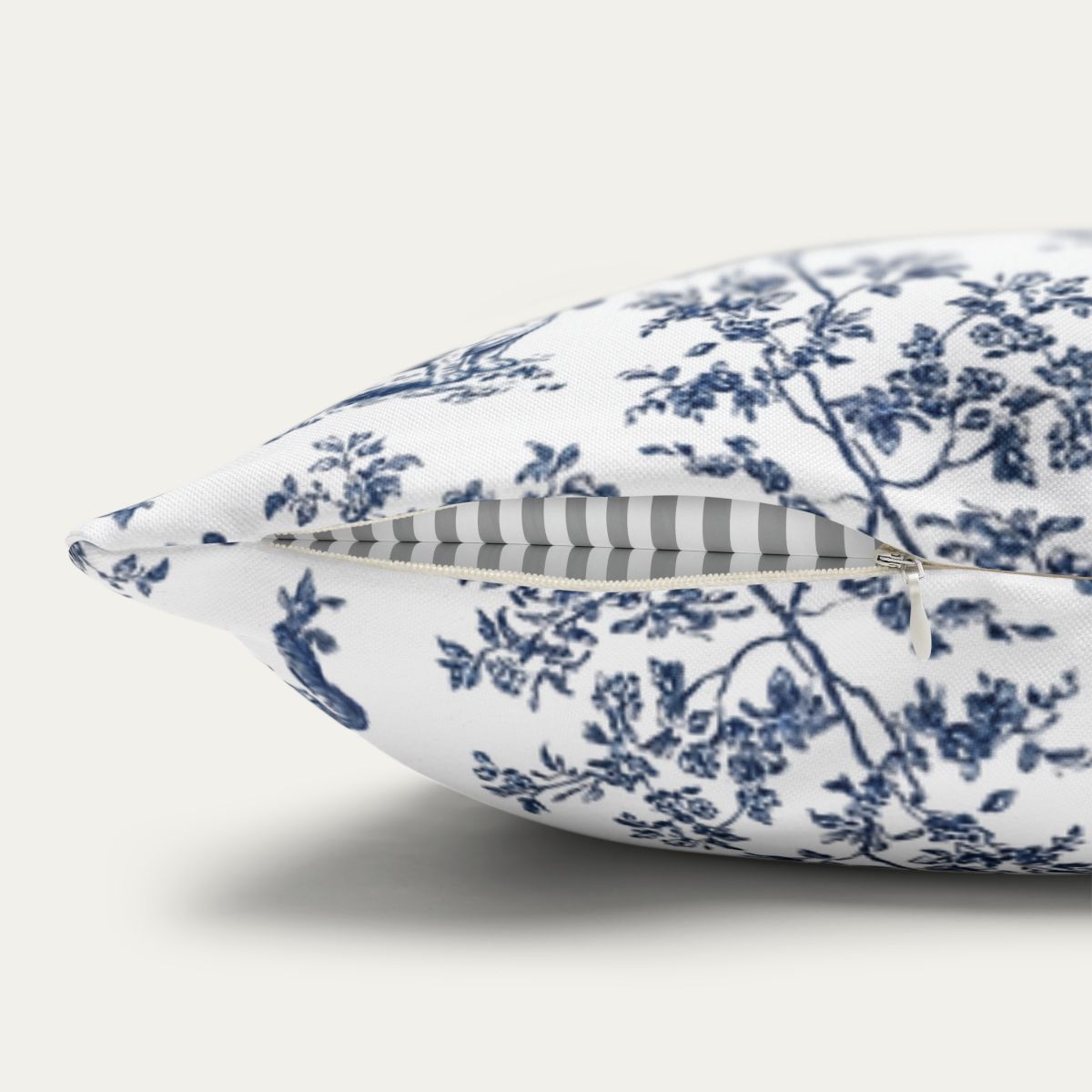 Basset Hound Blue French Toile Pillow