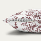 Dachshund Longhaired Burgundy French Toile Pillow