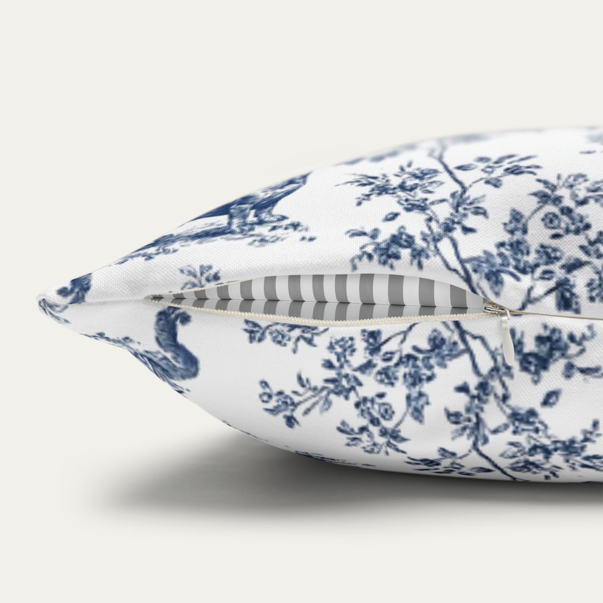 Dachshund Shorthaired Blue French Toile Pillow