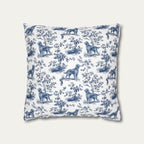 Irish Setter Blue French Toile Pillow