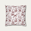 Bull Terrier Sage Green French Toile Pillow