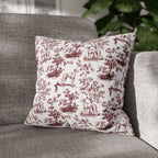 Sloughi Burgundy French Toile Pillow