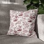 Great pyrenees Burgundy French Toile Pillow